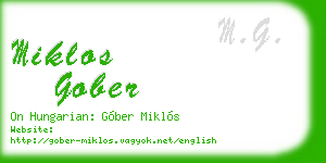 miklos gober business card